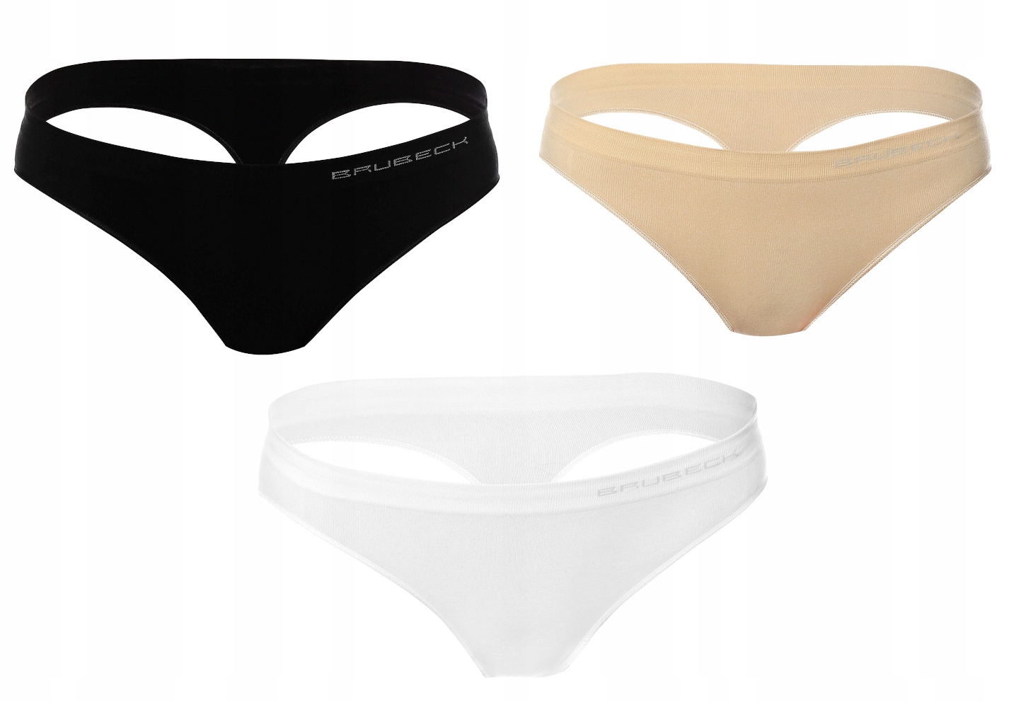 

Bezszwowe Stringi Brubeck Cotton 3-pack M