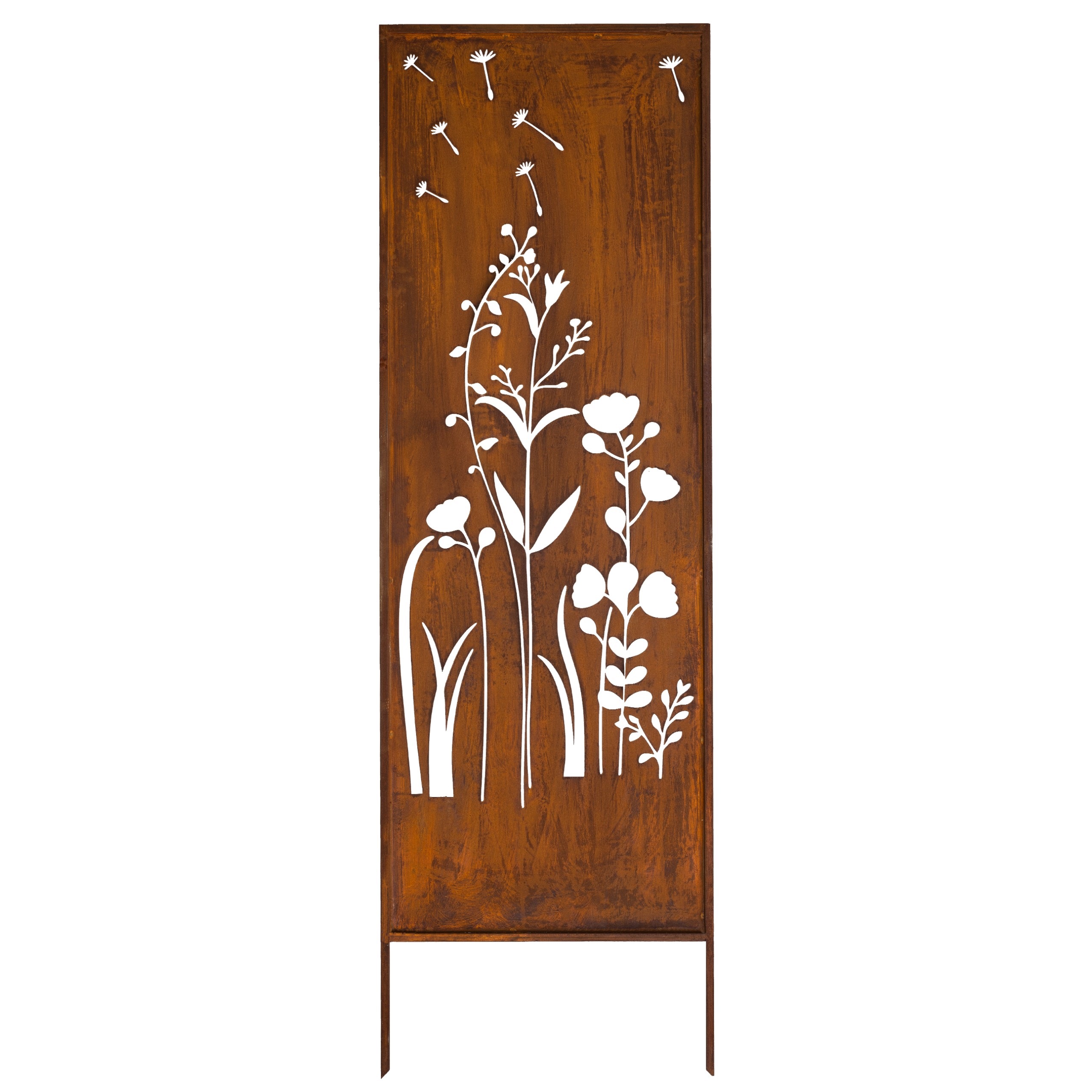Zahradní Panel Trávy Cnc 160 X 50 Rezavá Brána Paraván Corten Kryt Terasy