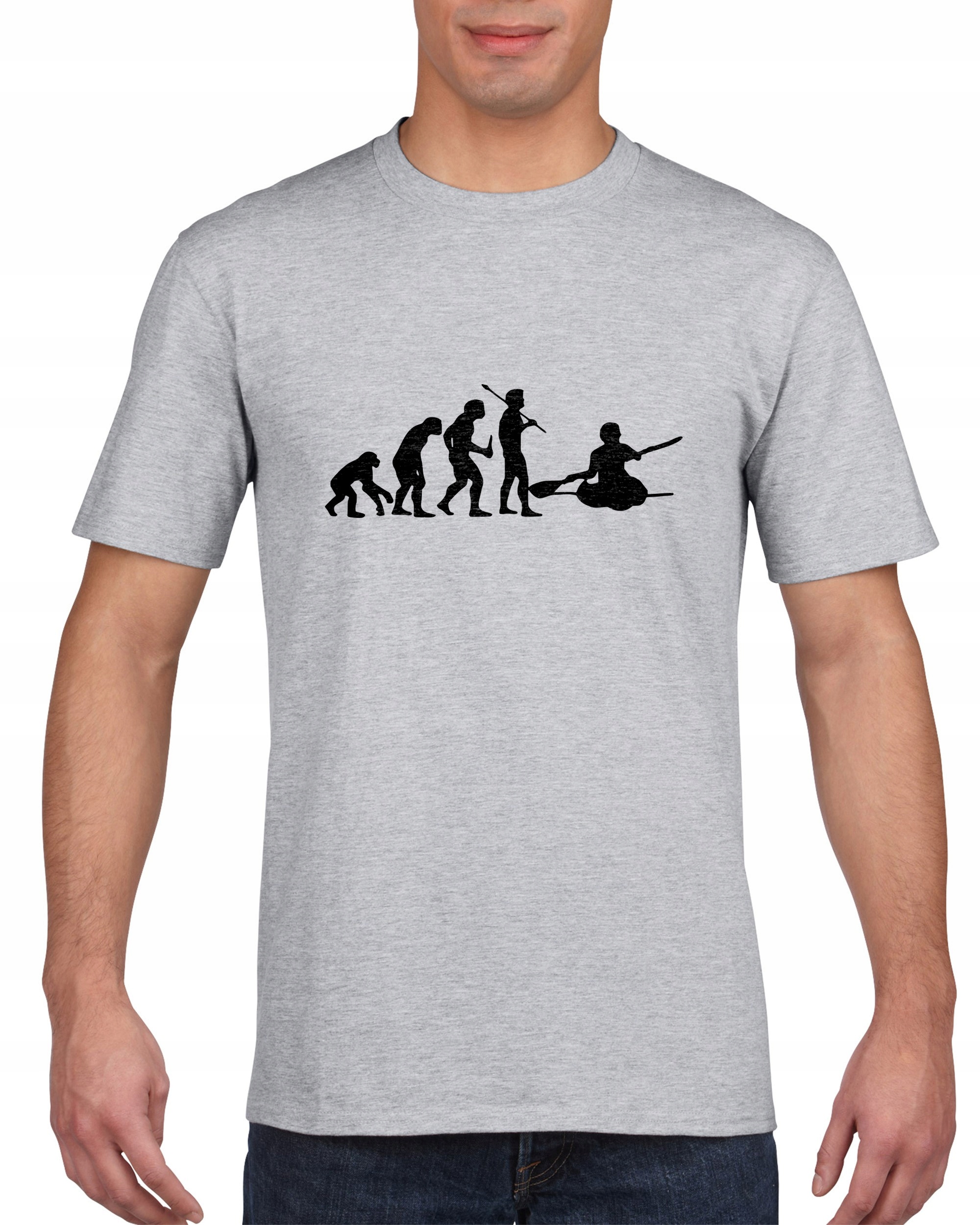 

Koszulka męska Ewolucja człowieka kajak XL