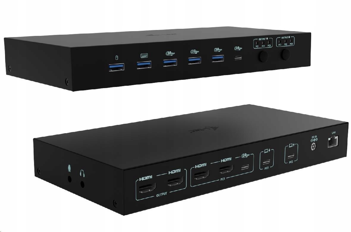 i-tec Usb-c Kvm Docking station pre 3 Hosts, Dual Display, 2x Power…