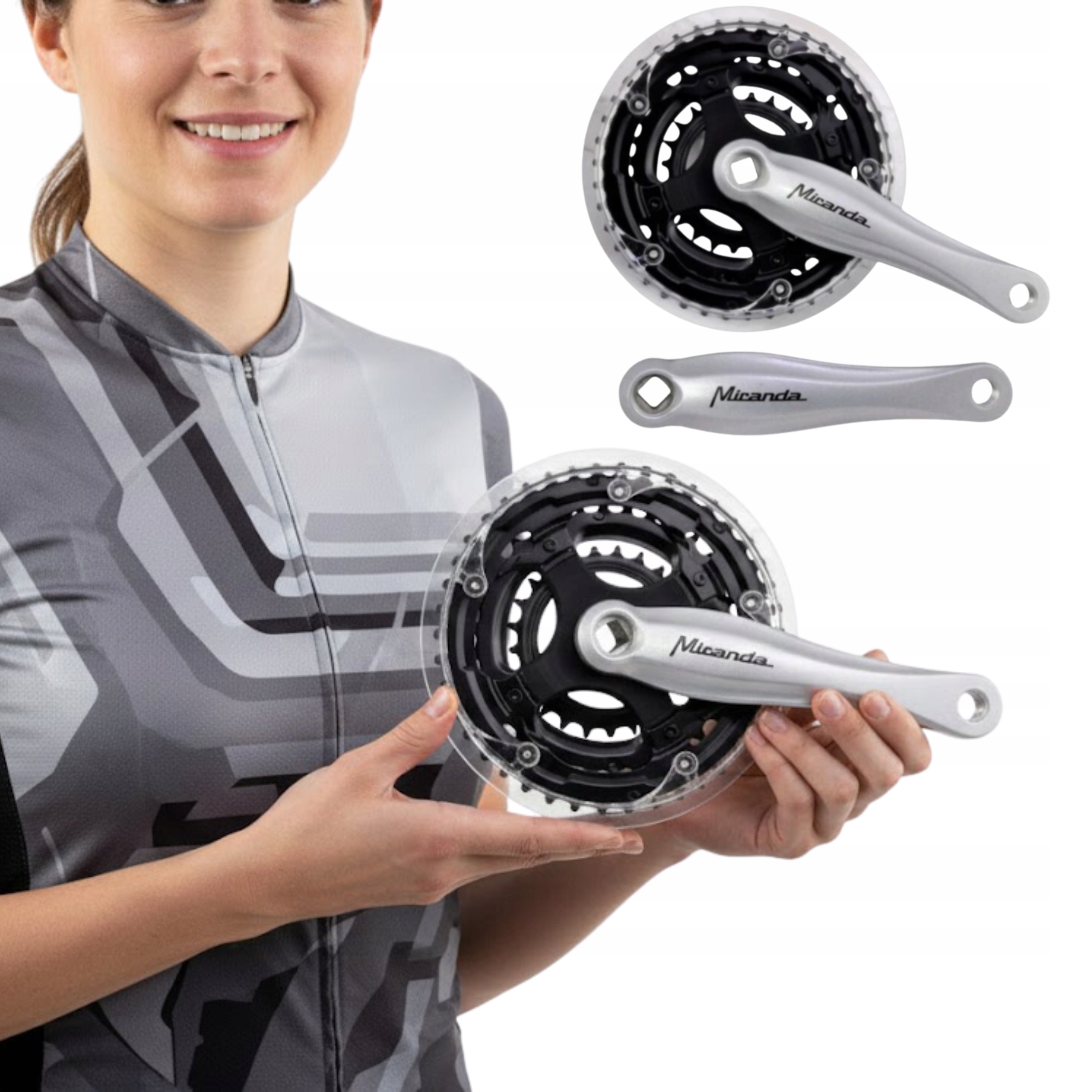 Korba na kolo Miranda Beta 3 48/38/28 170 mm Stříbrná saténová krytky