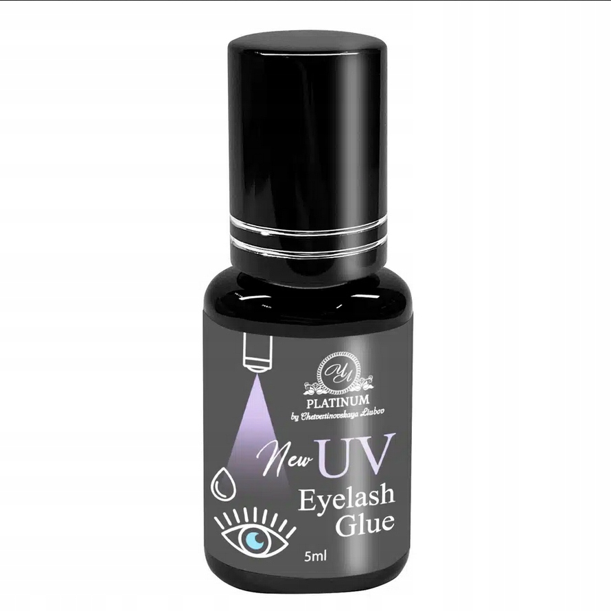 Lepidlo na řasy Platinum Grey pro Uv metodu Šedé 5 ml