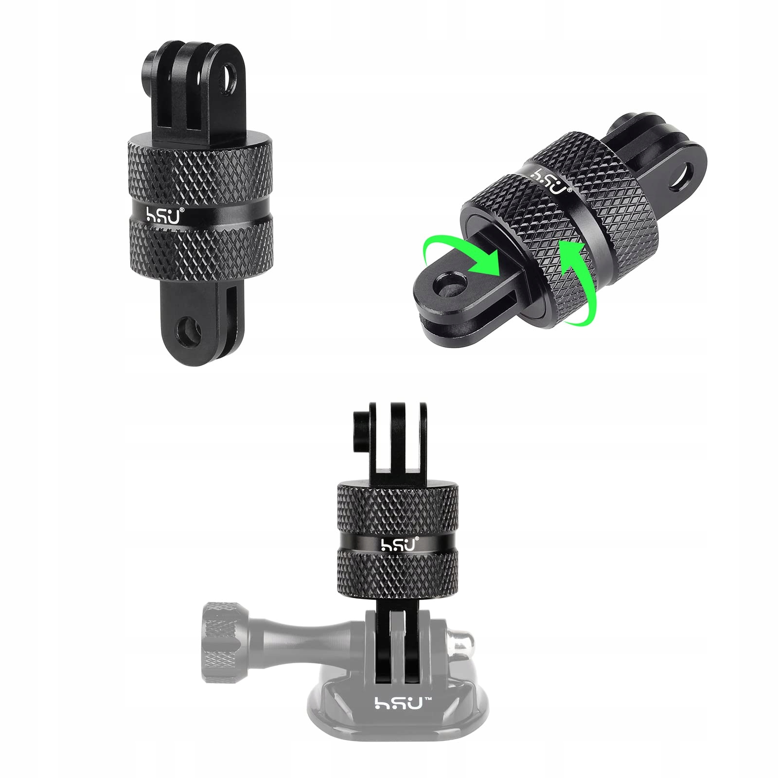 HSU Aluminiowy Uchwyt Kamerowy Do GoPro Hero Insta 360 Osmo Action — miniatura 4
