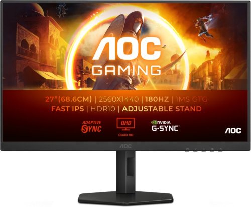 Monitor Gamingowy Aoc Q27G4XF 27" Qhd 2560x1440 Ips 180Hz 0,5ms HDR10 Pivot
