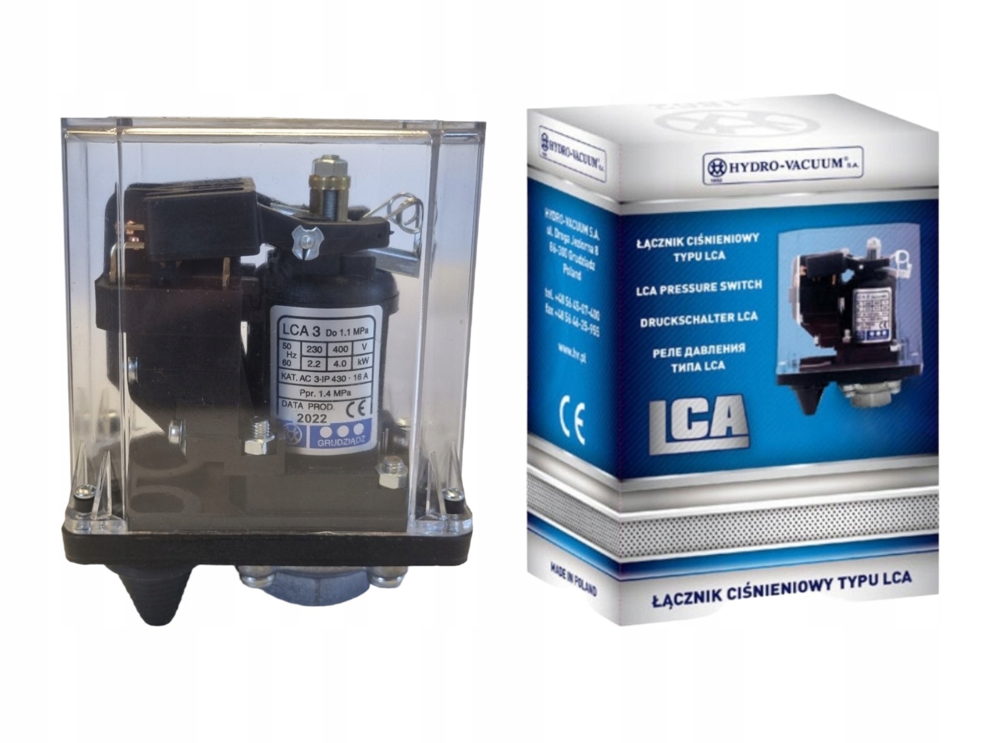 Wyłącznik ciśnieniowy LCA.3 LCA3 3-11 Hydro-vacuum