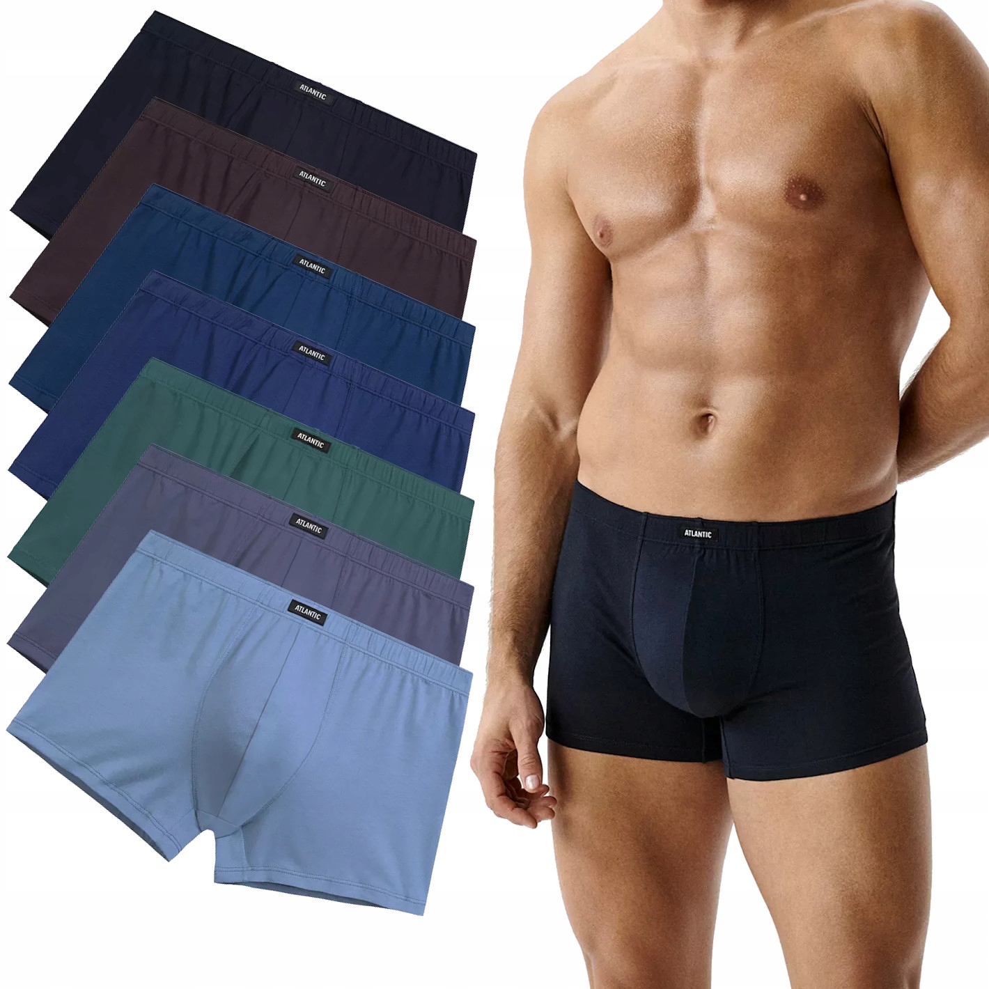 Pánské Boxerky Atlantic 7SMH001 Ne/zie/den/gra/den/bro/ind/s