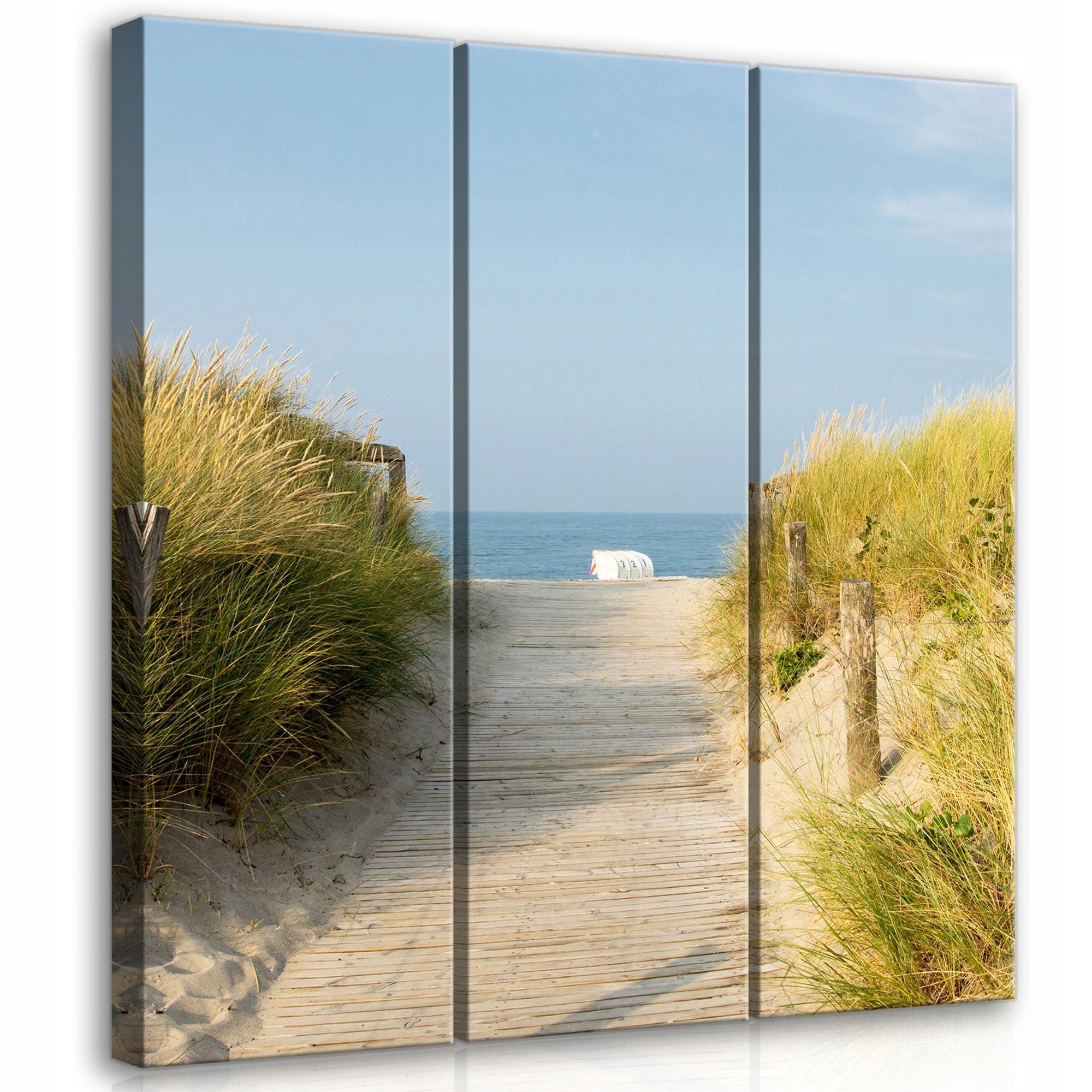 Obraz 90x100 Mořská krajina pláž duny léto moře klid slunce