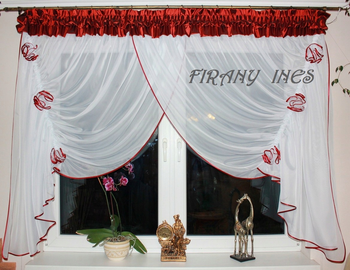 Gotowa Firana DWA BOKI KWIATKI 23 Kolorów 300/150 Wysokość 1 cm