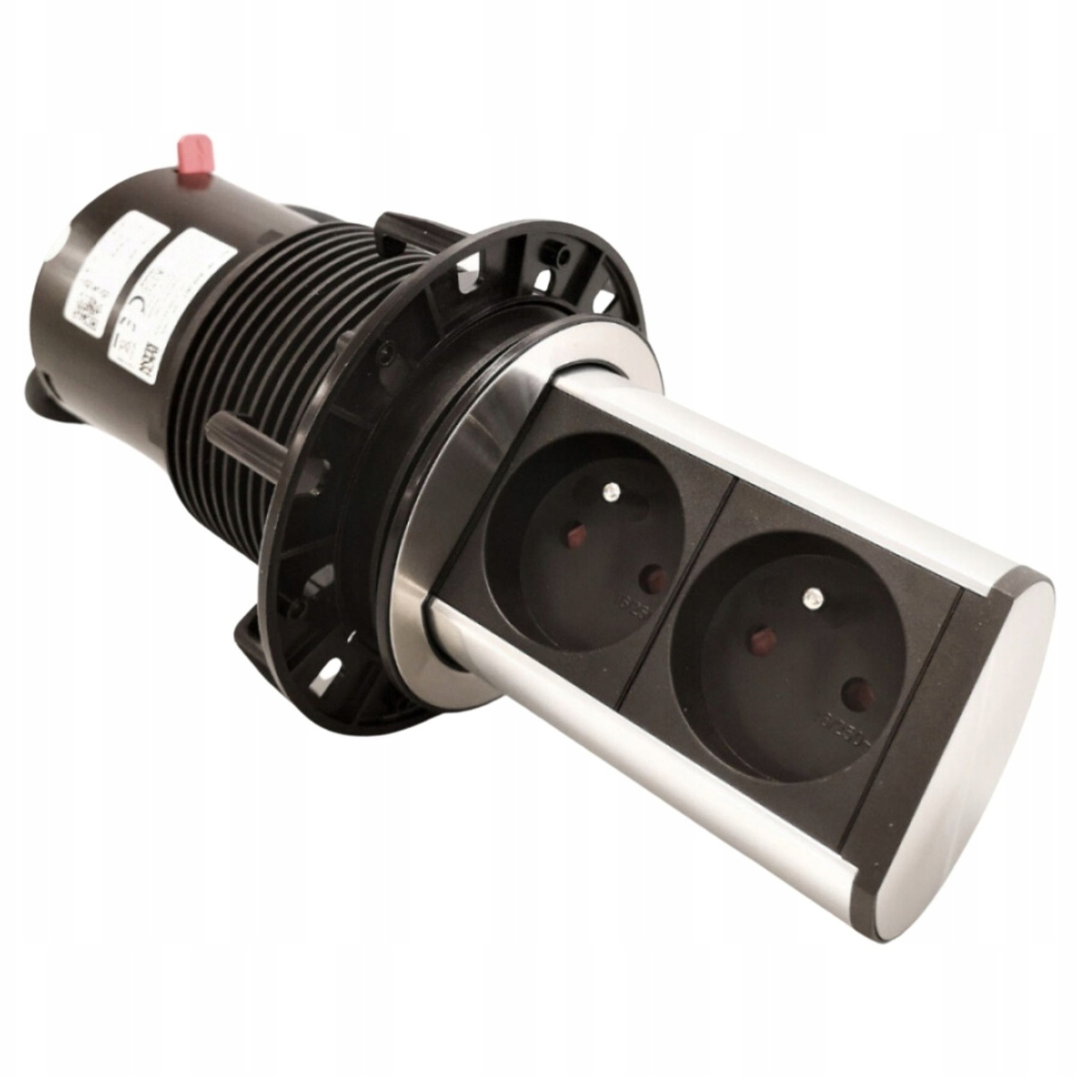 Zápustná zásuvka Stĺpik Elevator Bachmann 80 mm 2x230V inox Uzemnenie