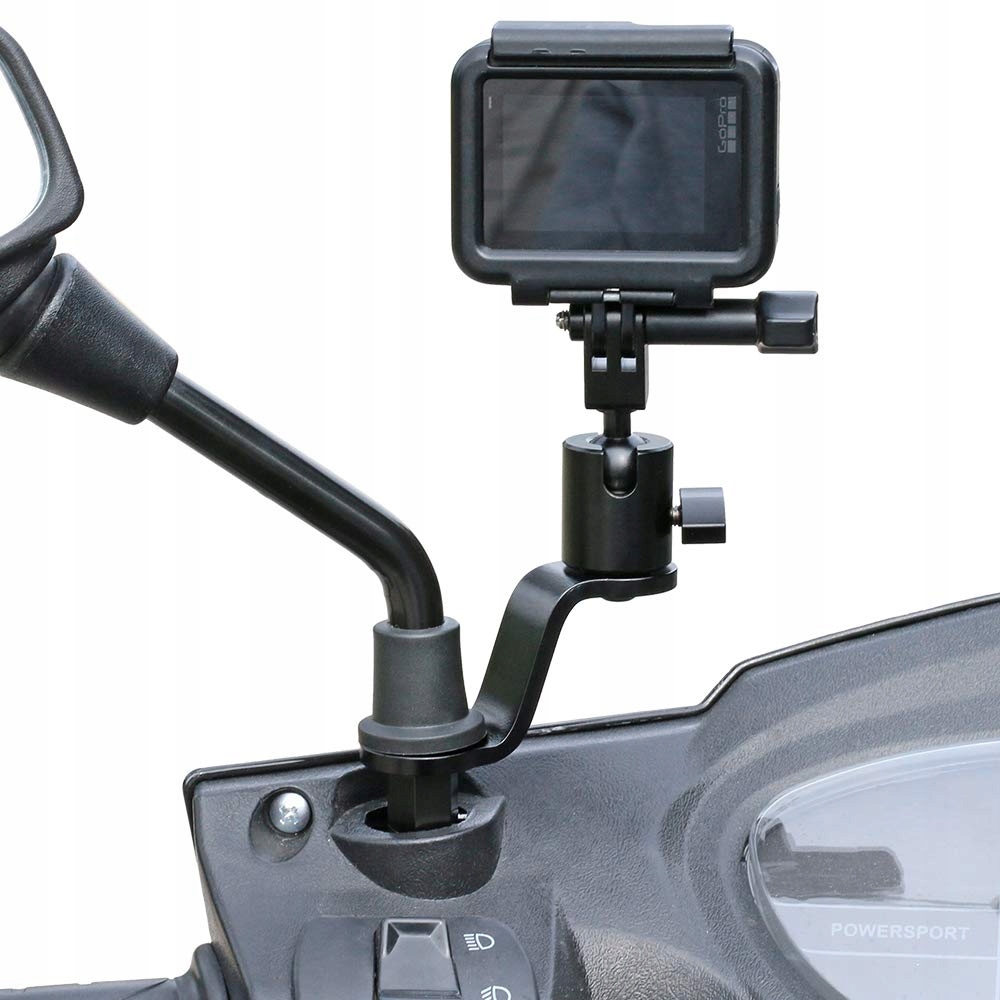 Aluminiowy Uchwyt Lusterka Do GoPro Hero 13 DJI Osmo Action Czarny SUREWO — miniatura 6