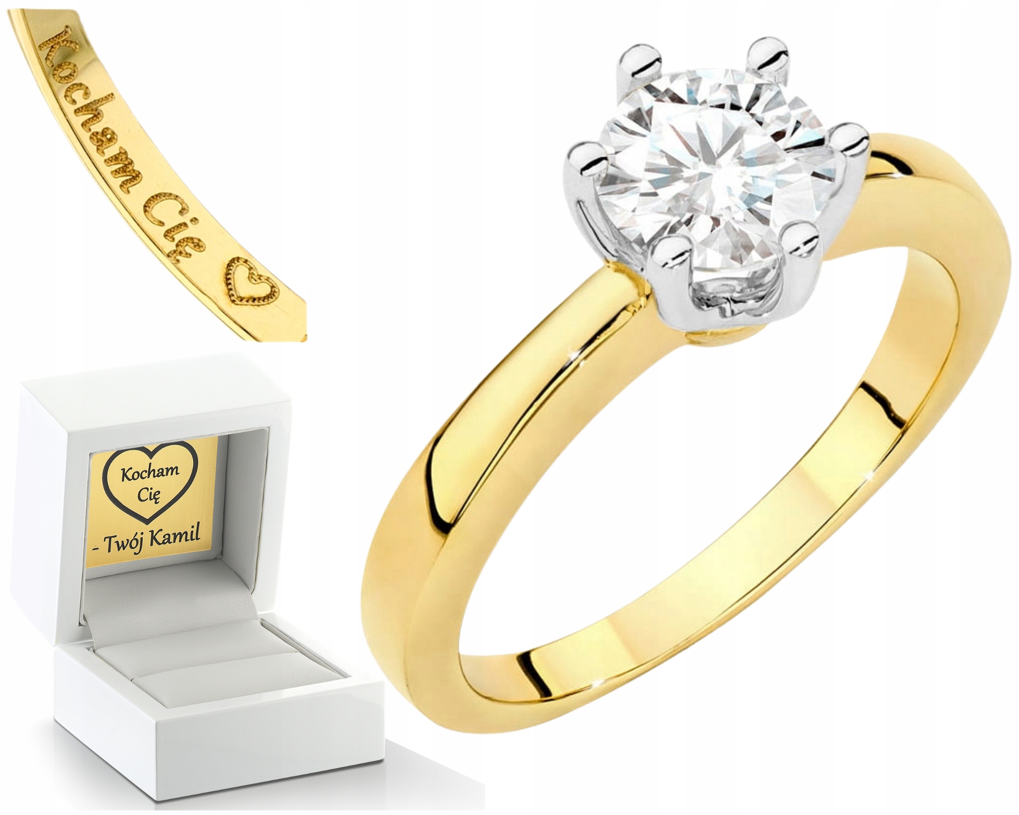 Zlatý Prstýnek Laboratorní Briliant 0,70 Ct Zásnubní 585