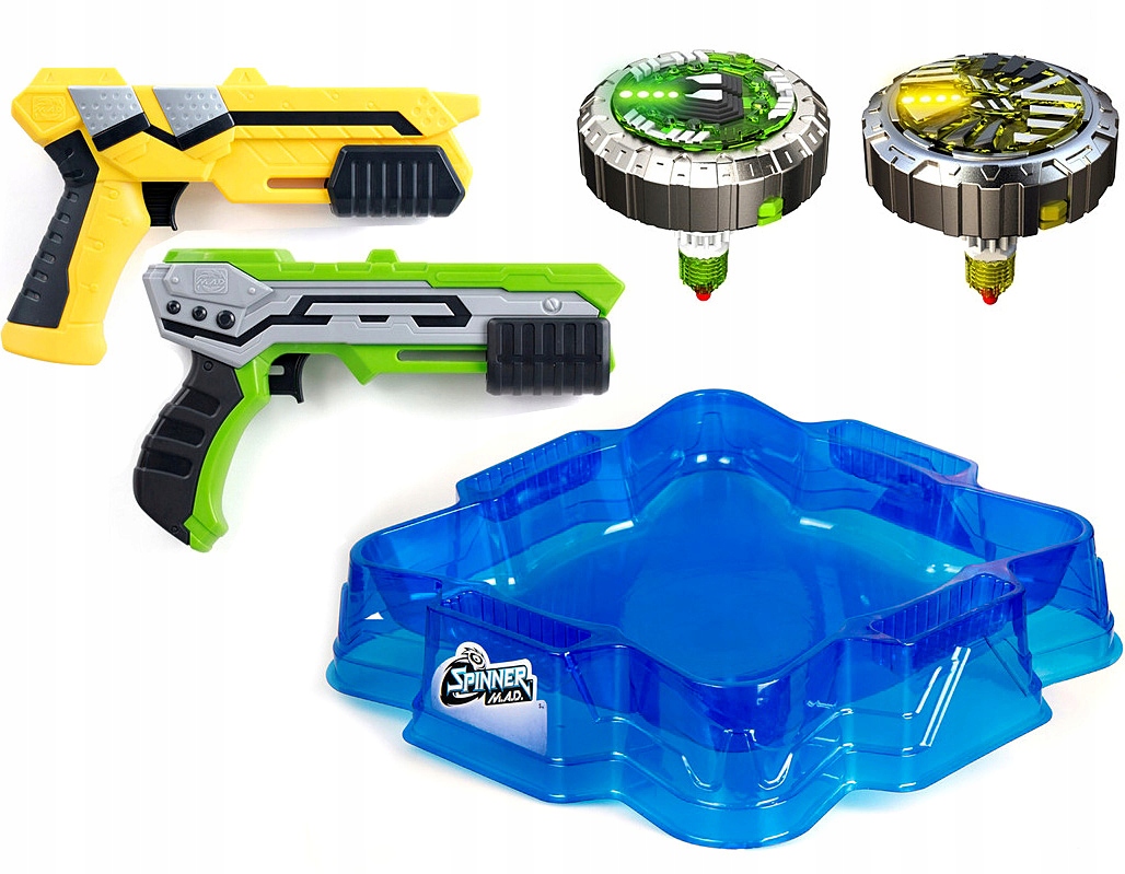 2 PISTOLETY Z WYRZUTNIĄ SPINNER DELUXE BATTLE PACK