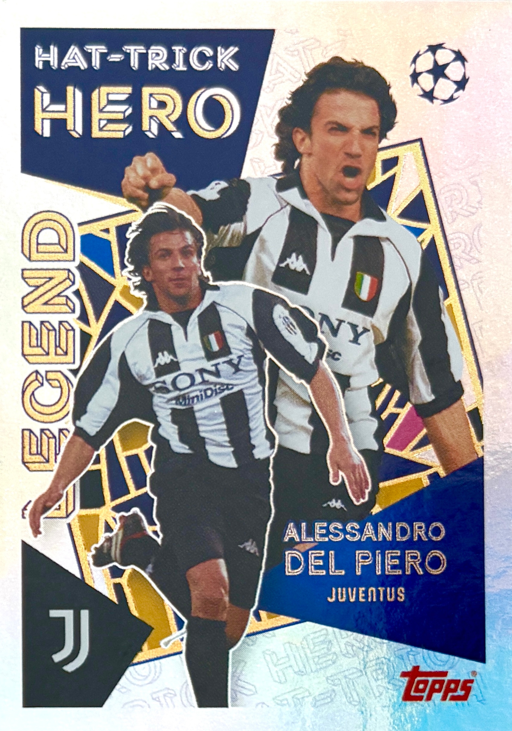 Topps naklejki 2025/26 2026 naklejka Hat-trick Hero Legend 27 Del Piero