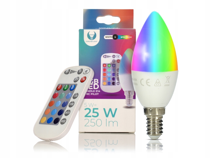 

Kolorowa Żarówka Na Pilot Cienki Gwint Rgb Ciepła