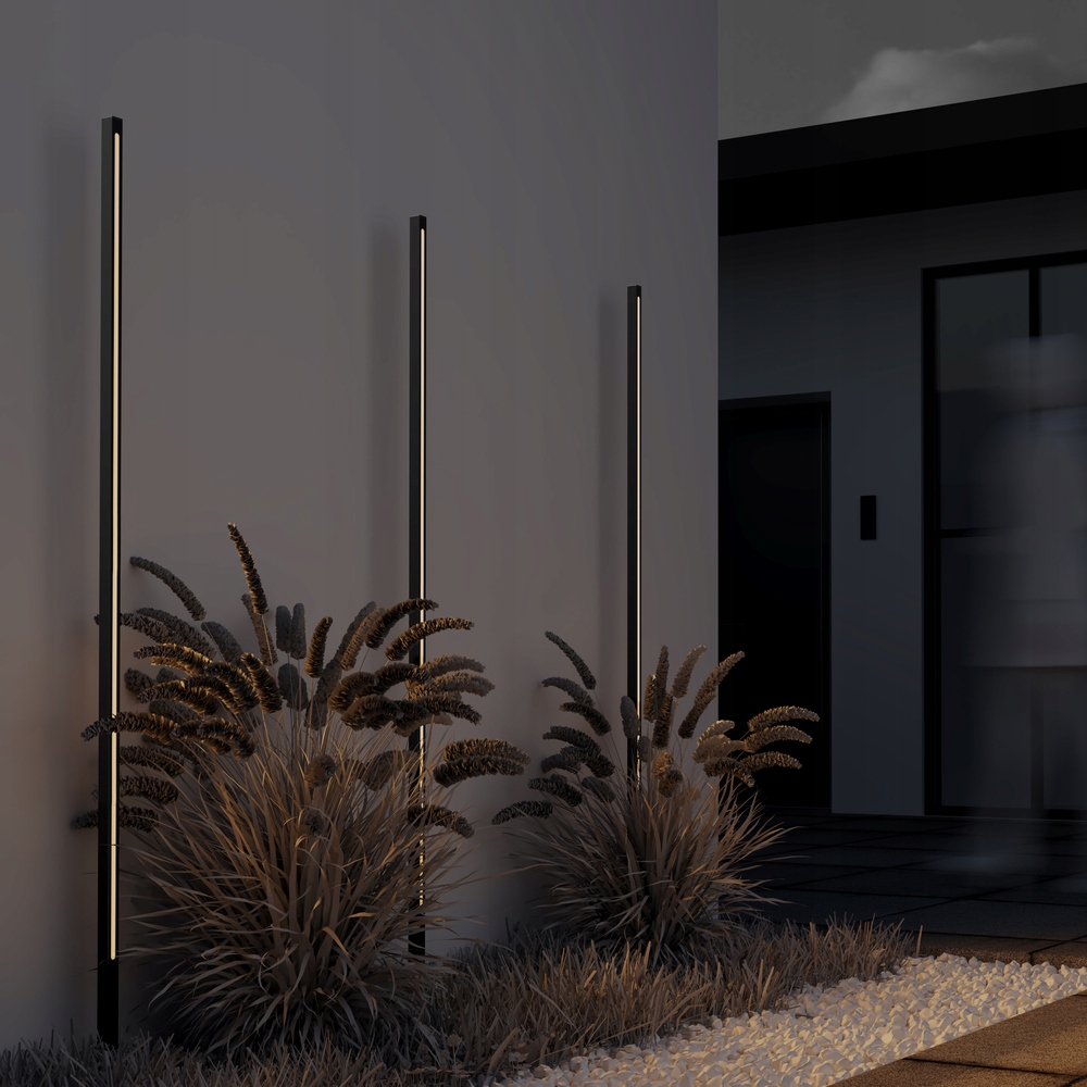 Zahradní Lampa Maytoni Led pole 24W Černá hliníková IP65 160 cm