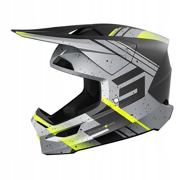 Shot Fúria Mirage Grey-neon Matná prilba L