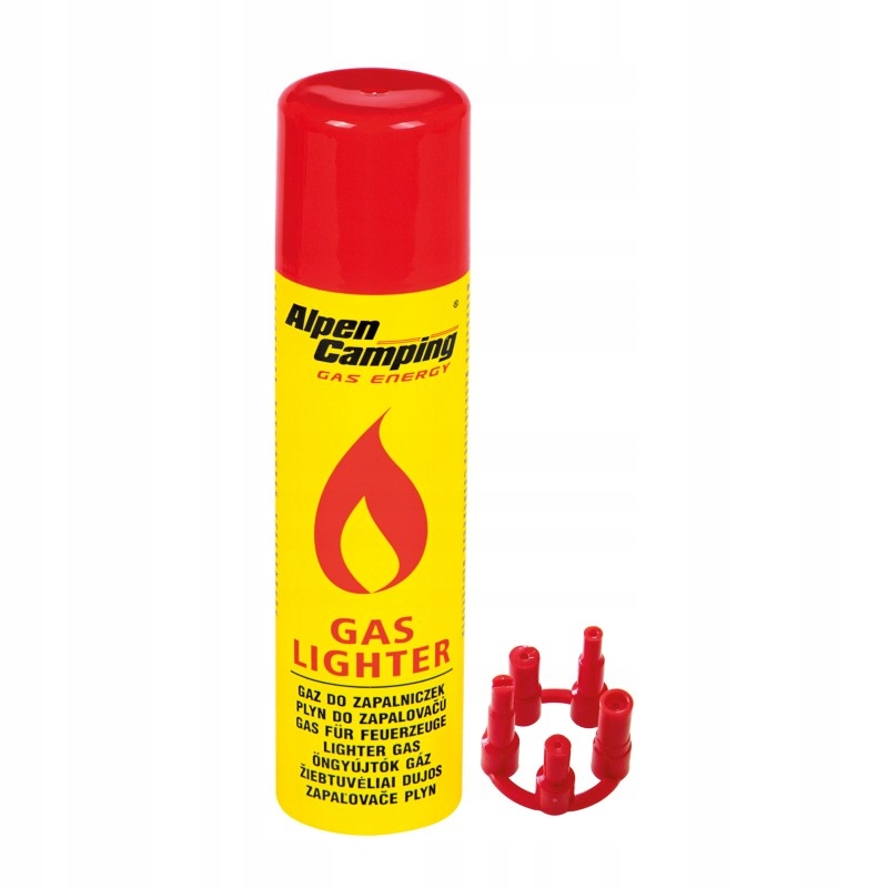 Alpen Amping Gaz Do Zapalniczek 200ML 112G Końcówki Gas Lighter