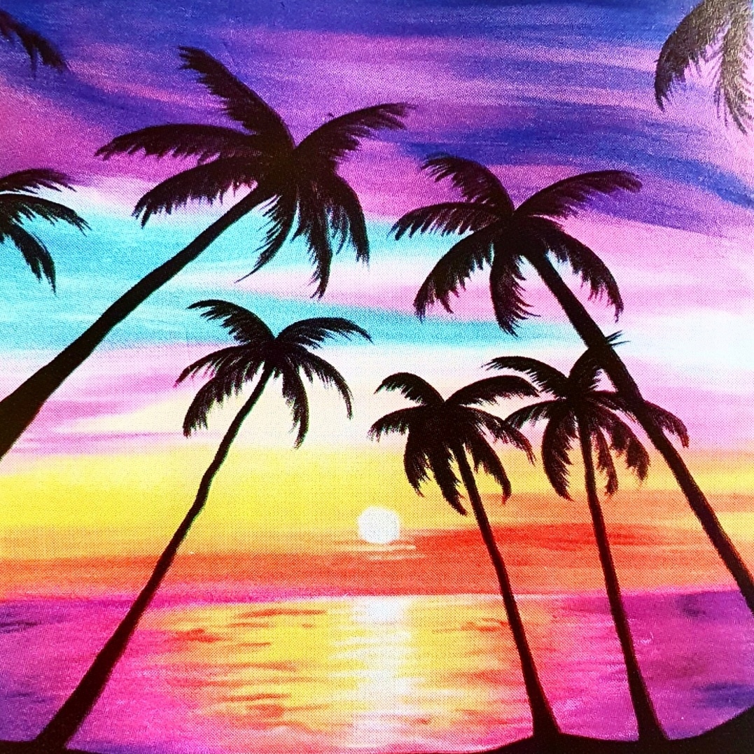 

Haft Diamentowy Mozaika Obraz Palmy 30X30 CM