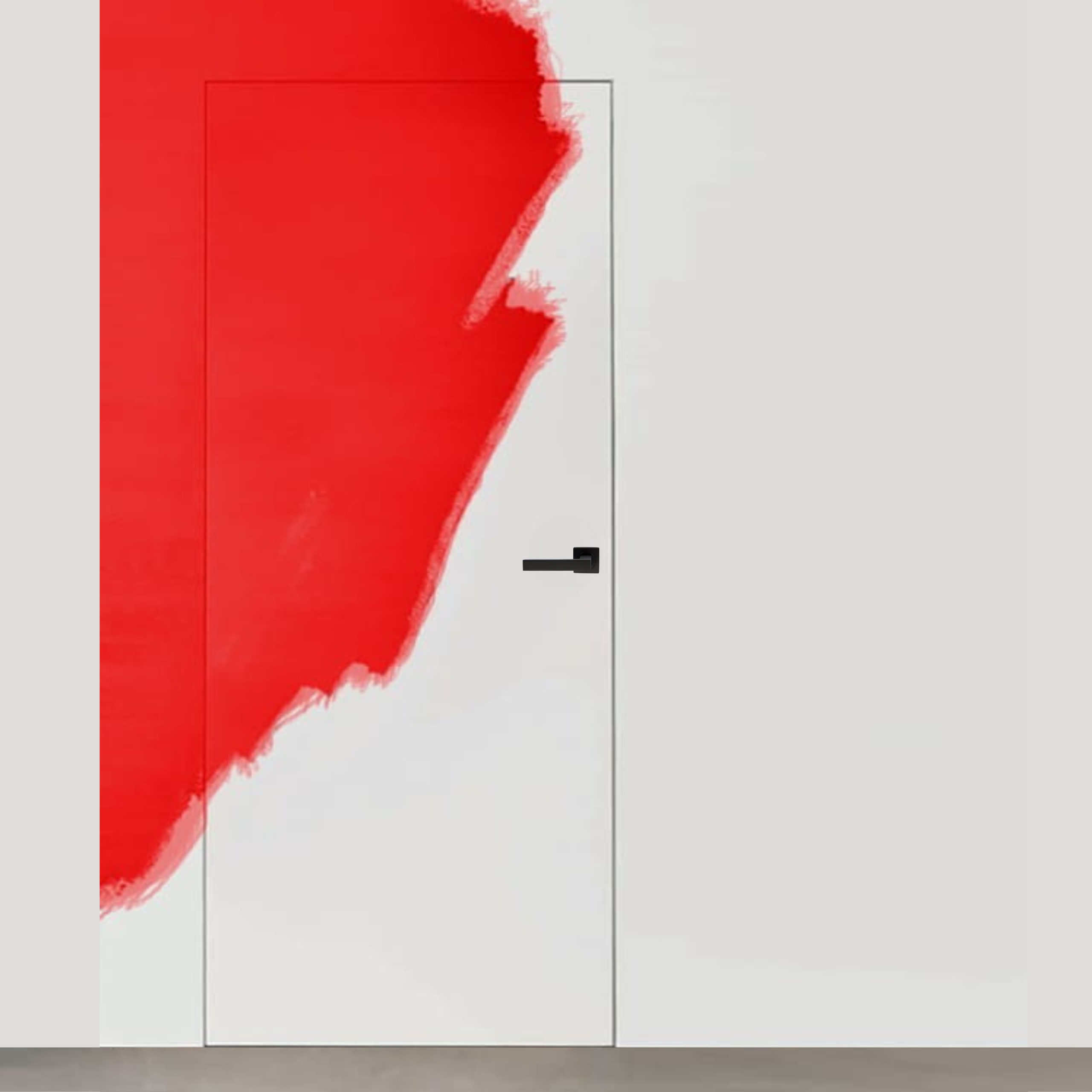 Skryté dveře Aluminiová zárubeň bílá 70 Pravá otevíratelná dovnitř