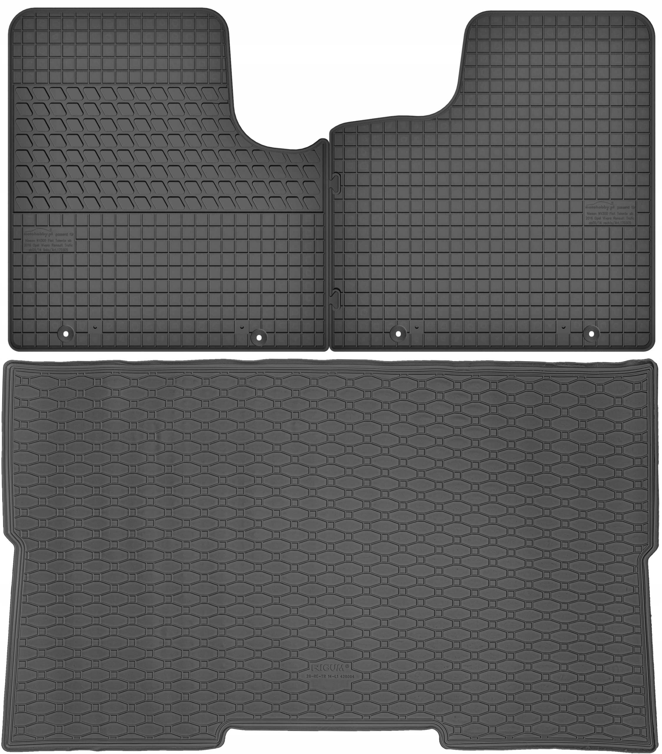 Fiat Talento Van 2016-2020 Sada Koberce batožinový priestor