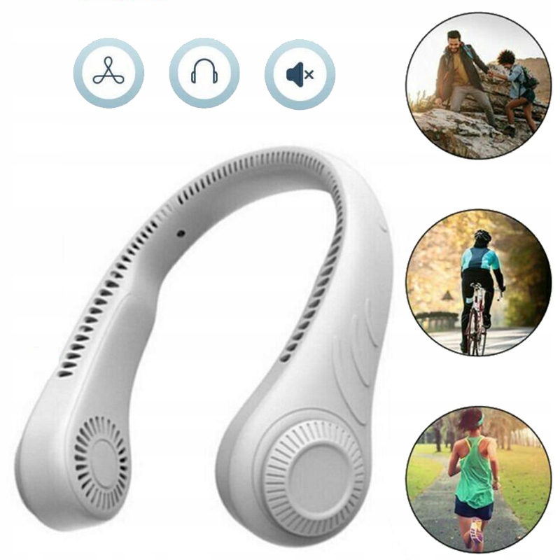 PRZENOŚNY WENTYLATOR NA SZYJĘ 1200 MAH MINI WENTYLATOR NA KARK 3 PRĘDKOŚCI