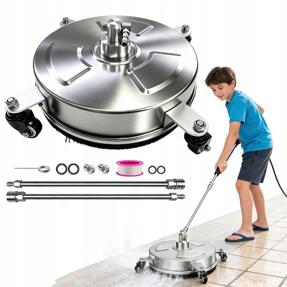 Tlaková myčka 4000PSI 14 palců 4 kola s 2 prodlouženými lanky, odolná