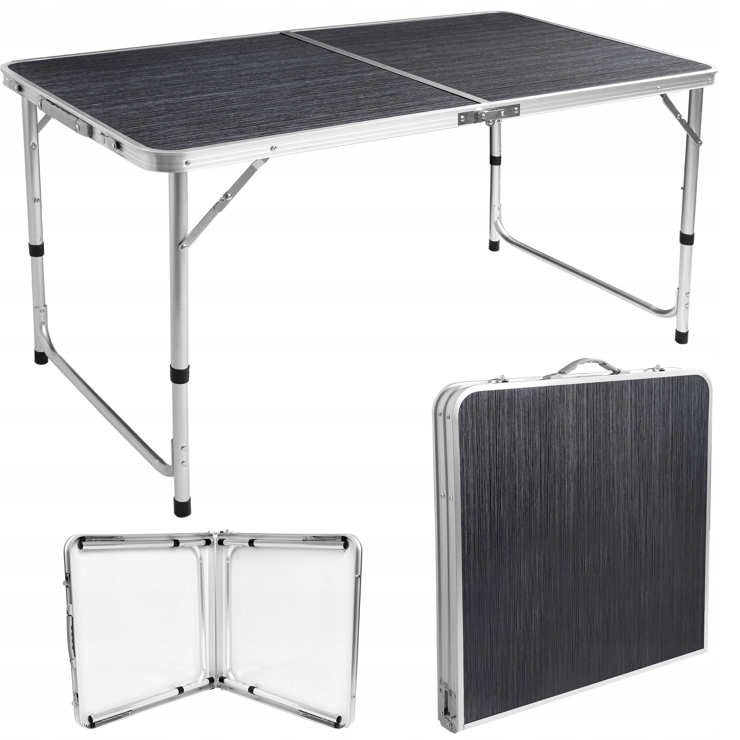 Turistický skládací stolek Trip 120x60 cm Black Wood
