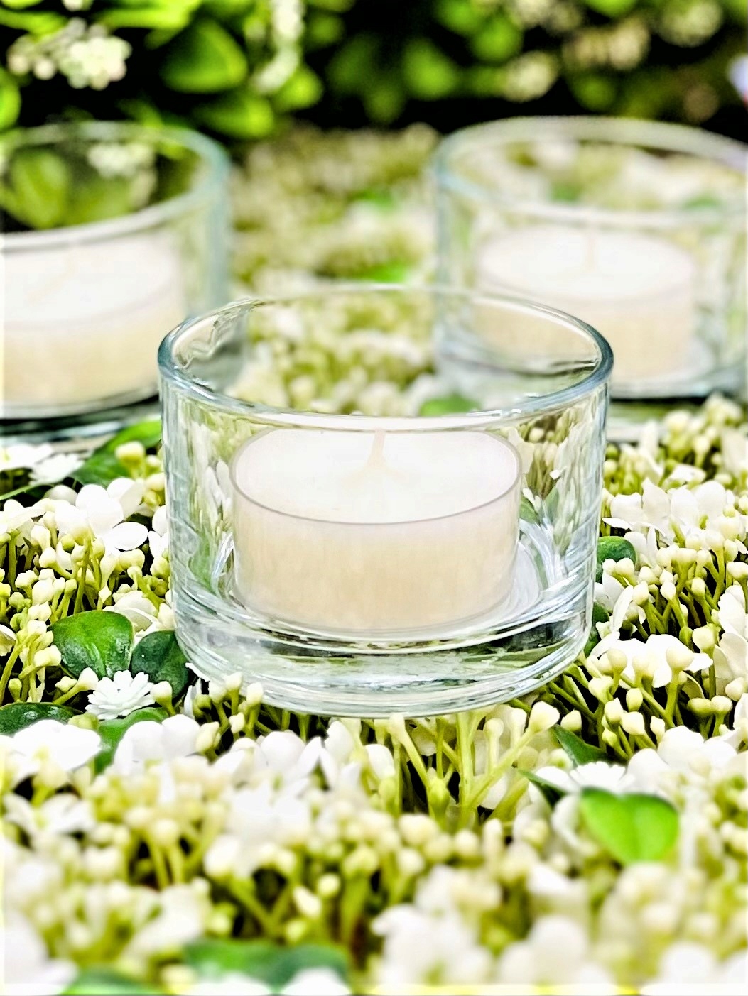 

świecznik szklany cylinder duży tealight h6 d8