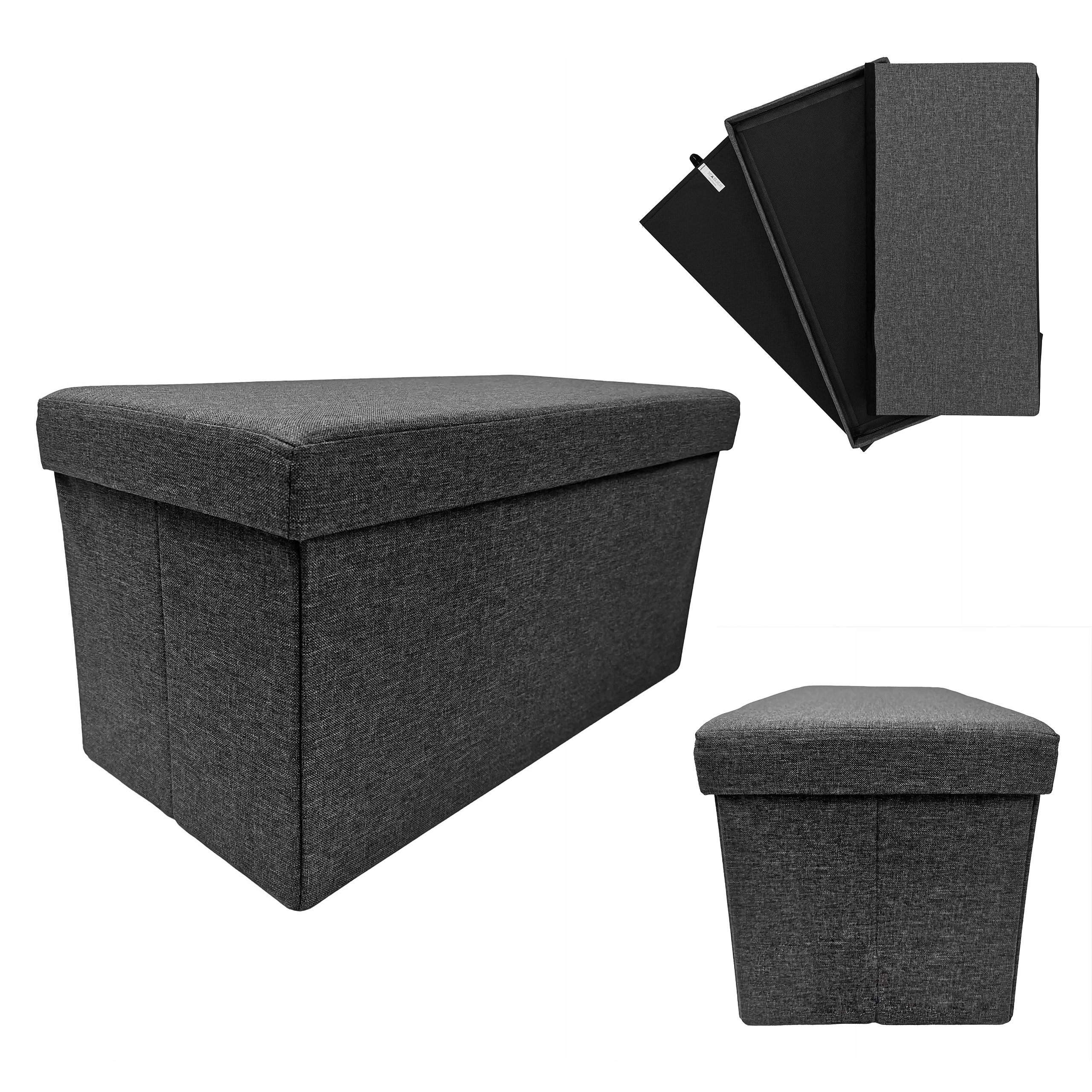 Pufa tapicerowana Kontrast odcienie szarości