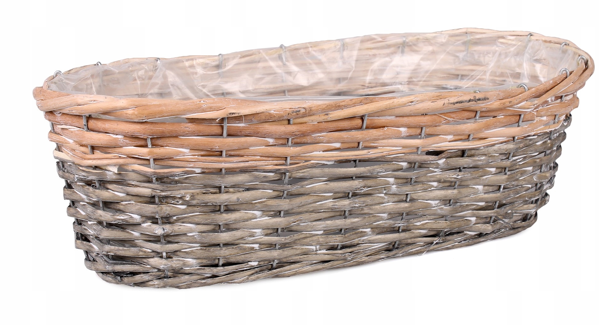 

Podłużny Wiklinowy Koszyk Balkonówka 42x19x14 cm