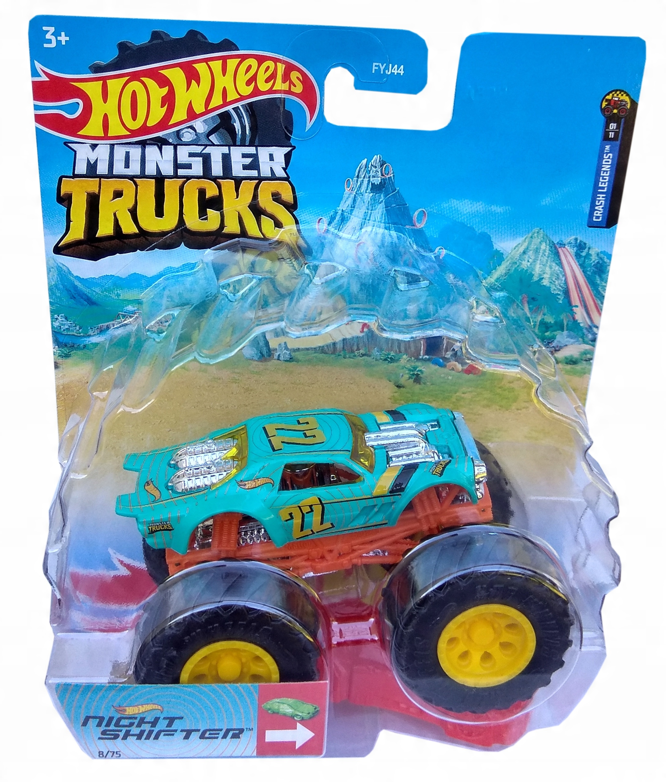 

FYJ44 auto Monster Trucks Hot Wheels Night Shifter
