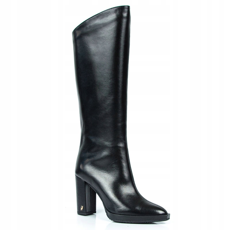 Carinii B8587 Klasické Kožené Kozačky Černé 36