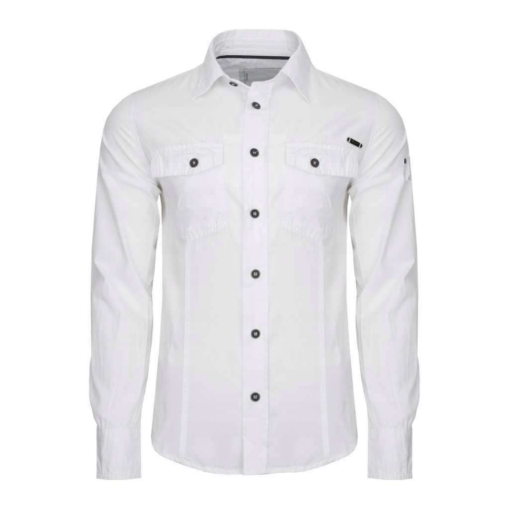 Koszula długi rękaw BRANDIT SlimFit Shirt Biała Rozmiar XL