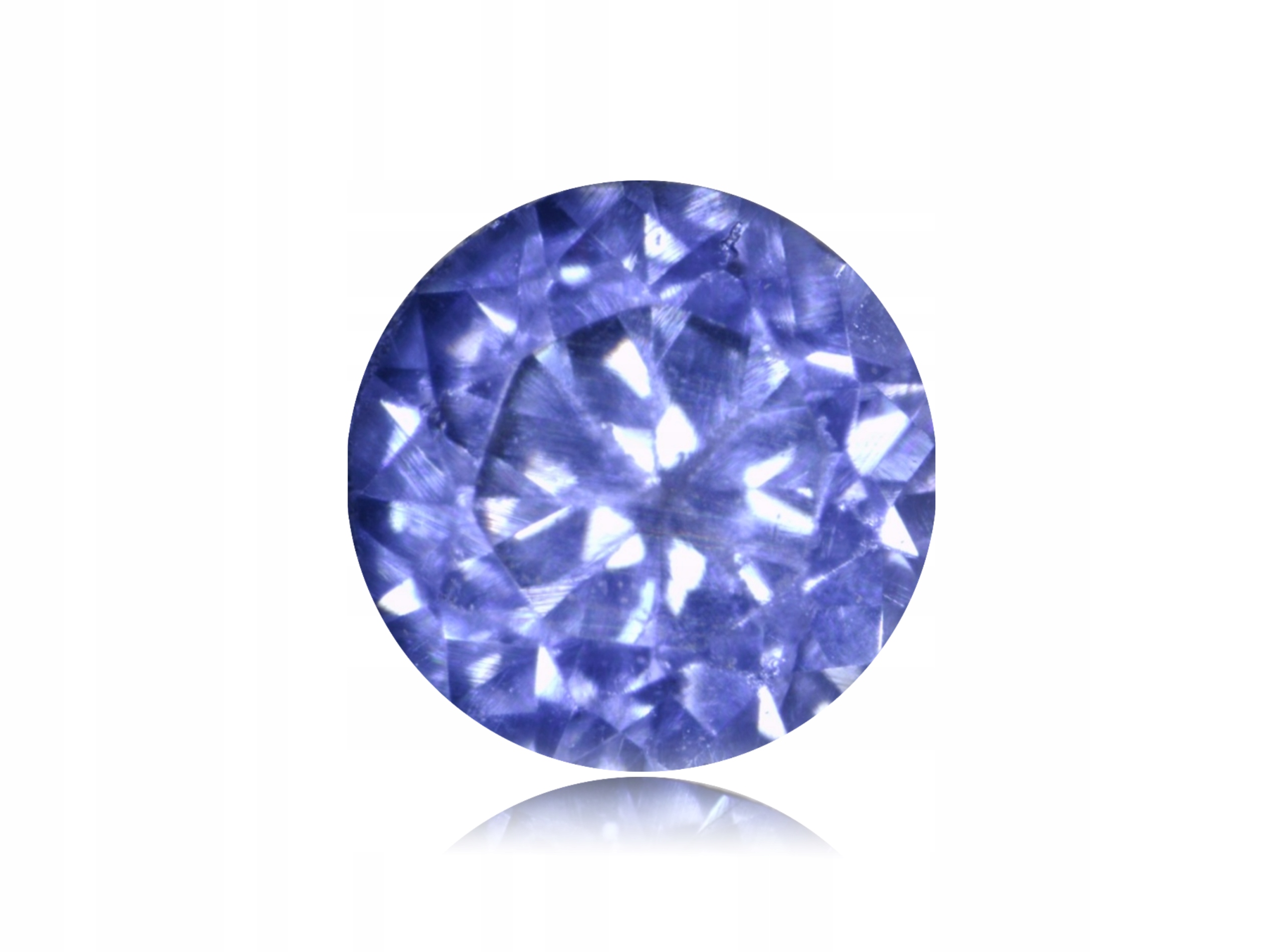 Přírodní safír 0.12 ct Modrý Kulatý certifikát Wbd
