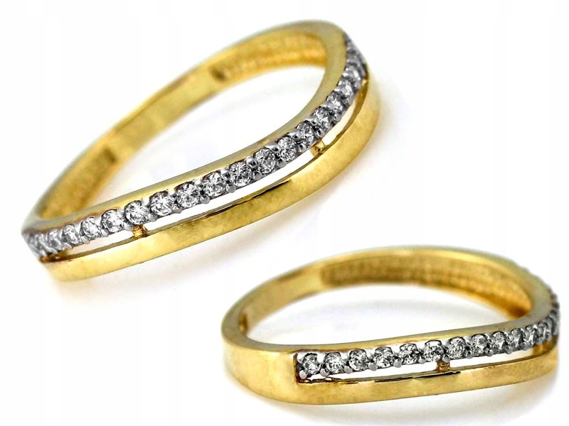 Zlatý prstýnek Eternity s zirkony pr 585 1.56g pro ženy velikost 11