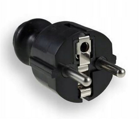 

Wtyczka uni-schuko 16A 250V czarna WT-40 EW0065