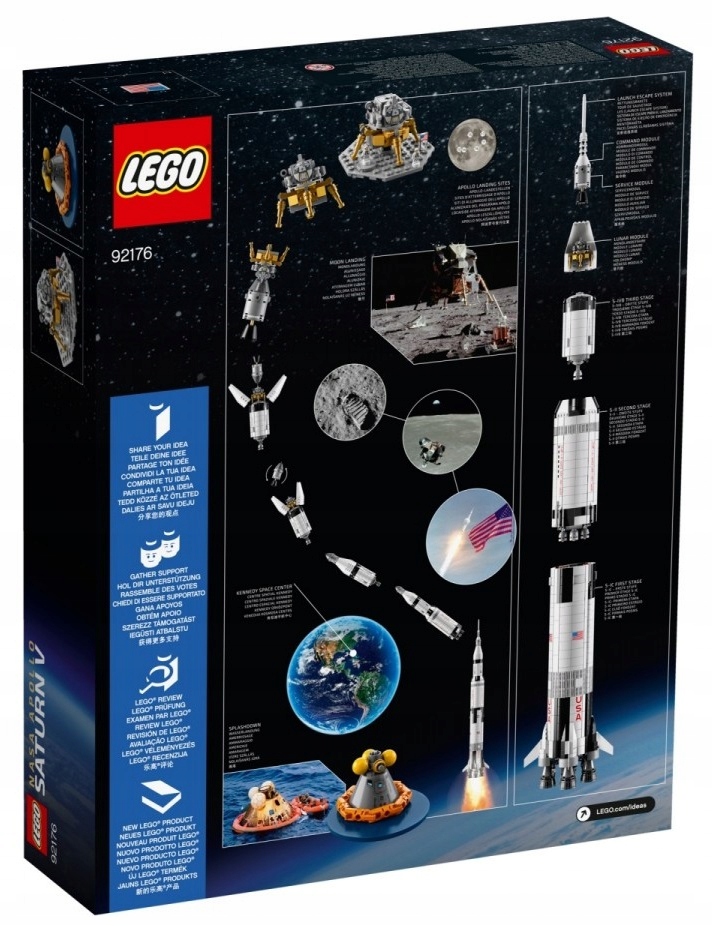 LEGO IDEAS 92176 RAKIETA NASA APOLLO SATURN V + Marka LEGO