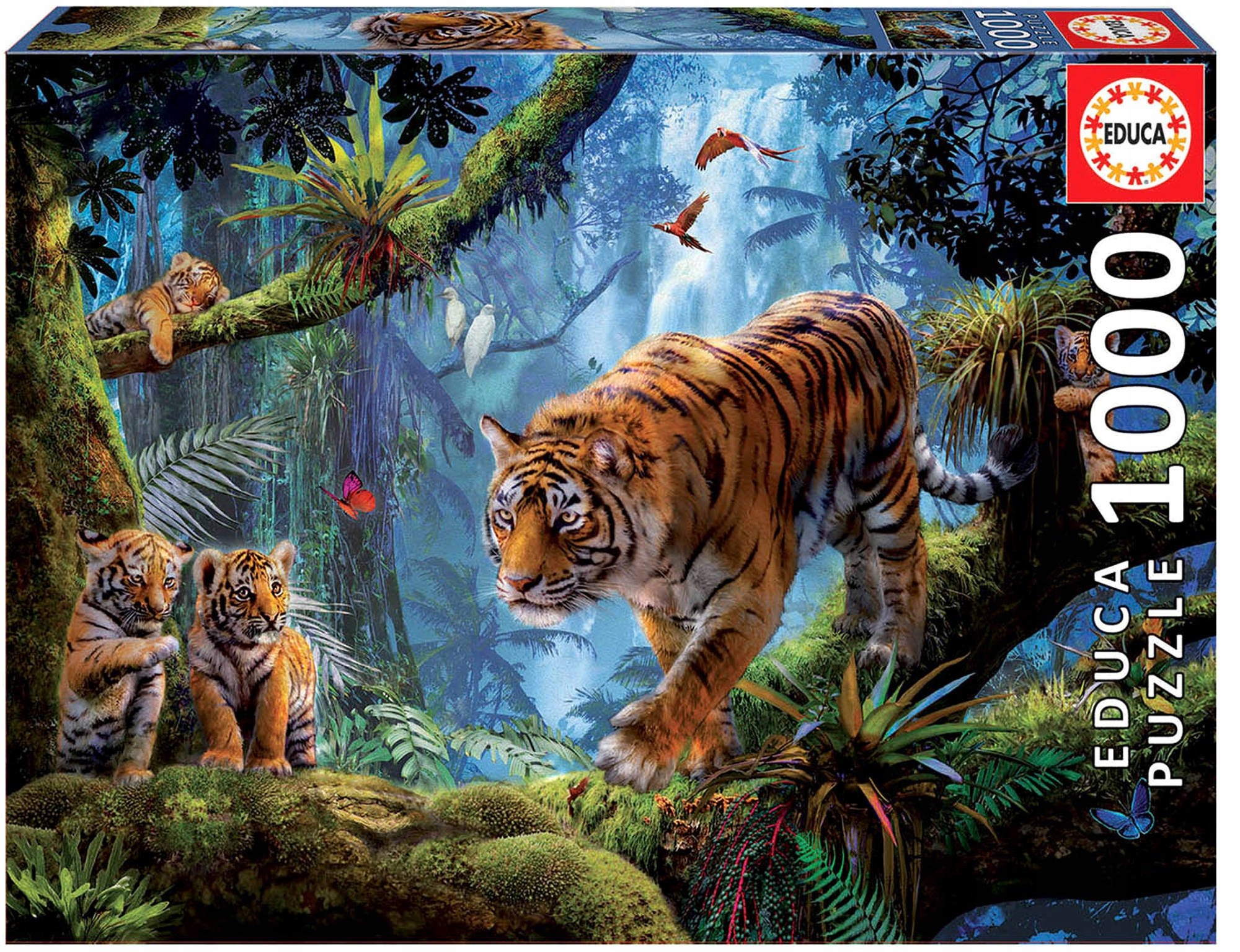 

Educa Puzzle 1000 el Tygrysy na drzewie