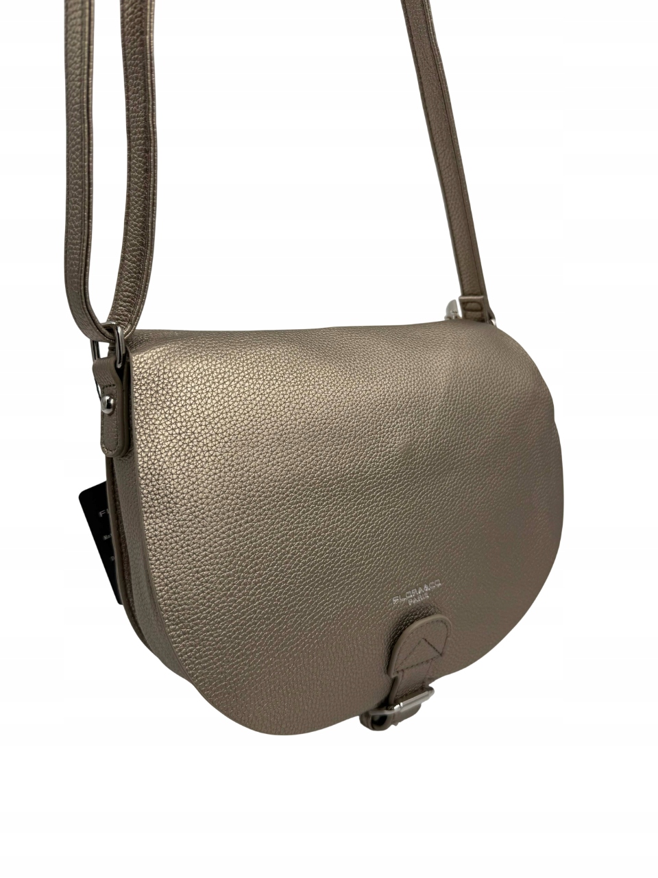 Dámská kabelka Flora & Co – zlatá, ekokůže, elegantní klopa.
