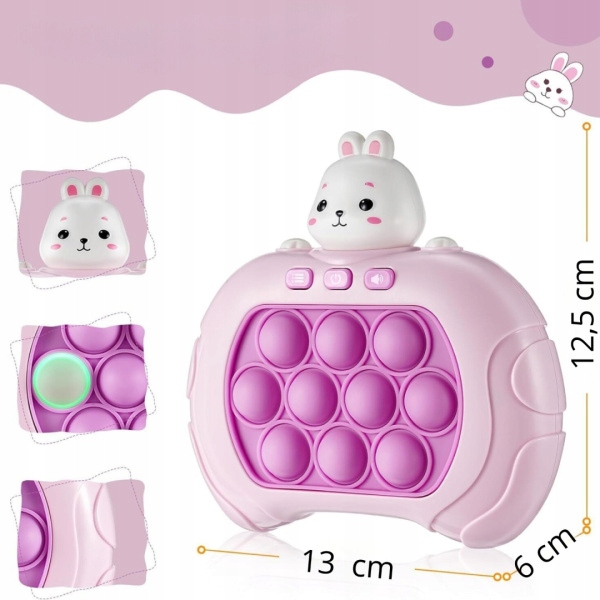 GRA ZRĘCZNOŚCIOWA KLIKUŚ KRÓLIK POP-IT ANTYSTRESOWA ELEKTRYCZNA RÓŻOWA Rodzaj gniotki