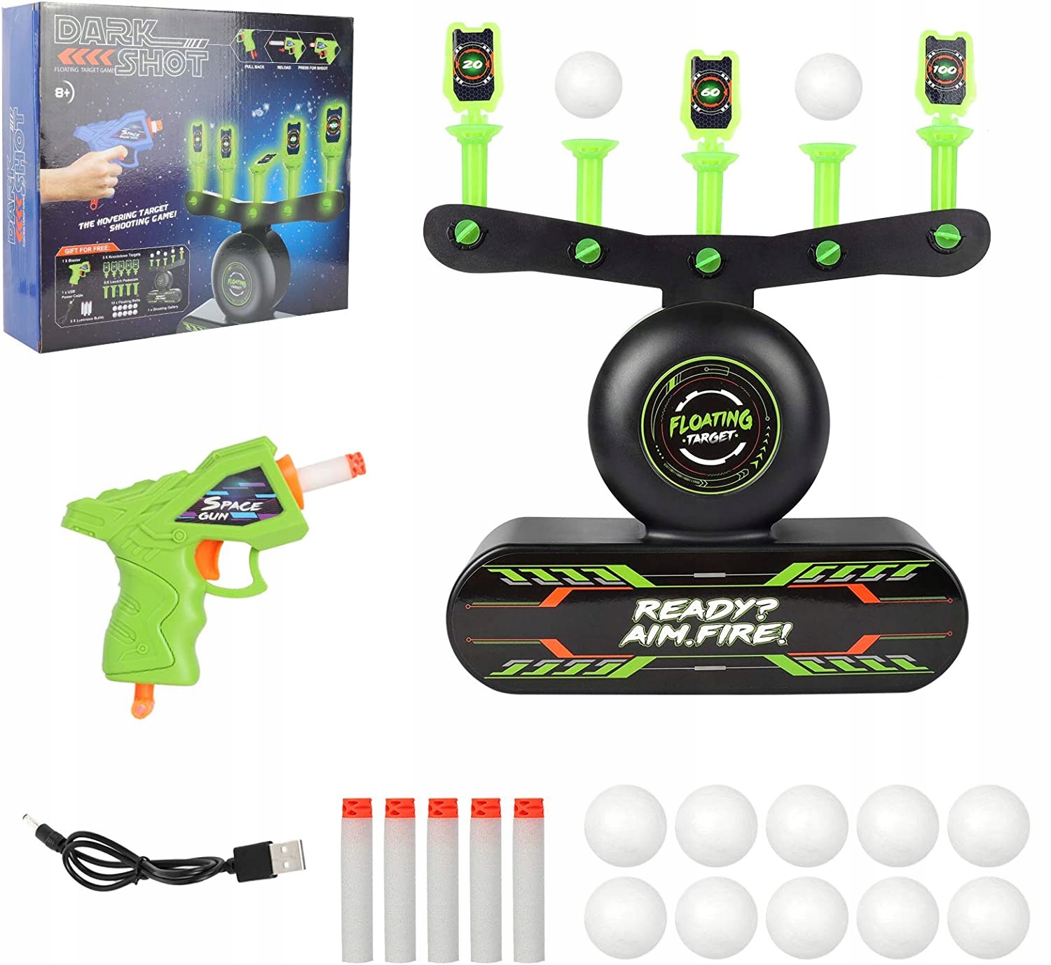 Strzelanie do latających piłek TARCZA PISTOLET Seria PISTOLETY