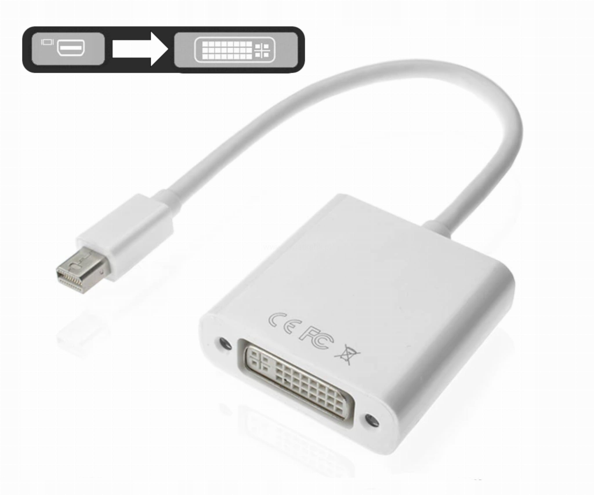 

Adapter miniDisplayPort do DVI mini Dp DVI Video