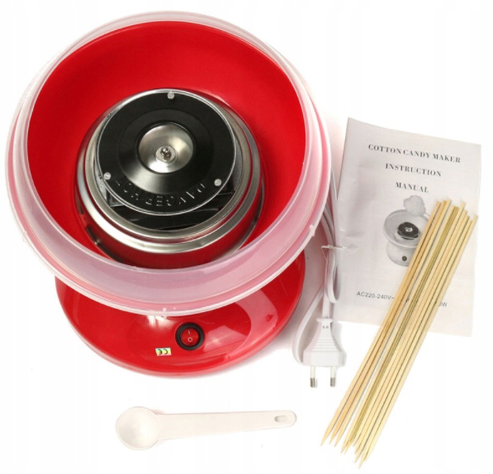 OUTLET MASZYNKA DO WATY CUKROWEJ DOMOWA WATA CUKROWA Moc 500 W