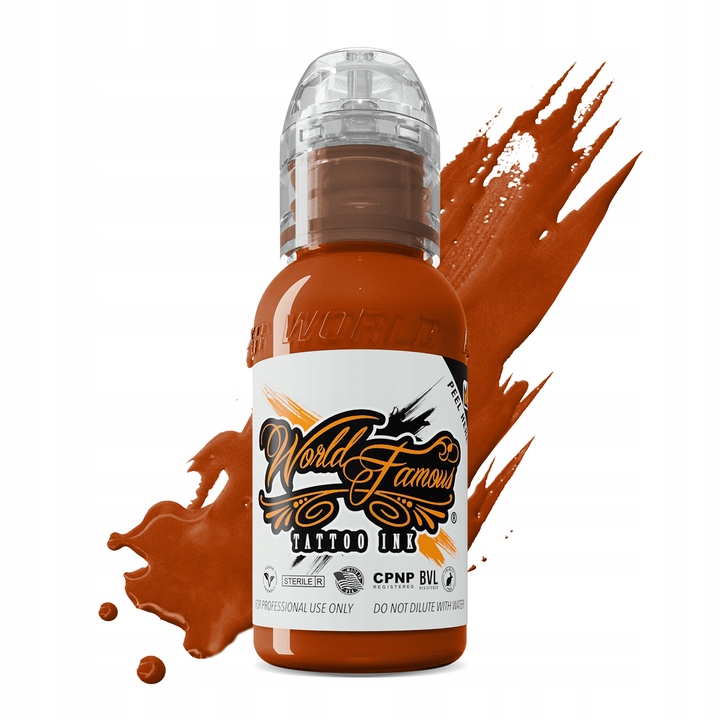 Barva na tetování World Famous Ink Burnt Orange 30 ml