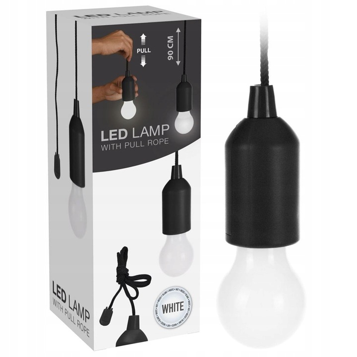 

Lampa Lampka Wisząca Żarówka Na Baterie Led