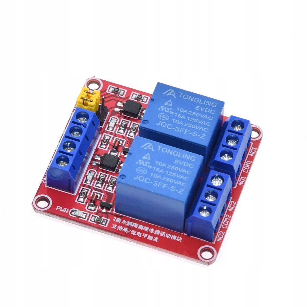 Moduł podwójnego przekaźnika 5V 10A LOW/HIGH