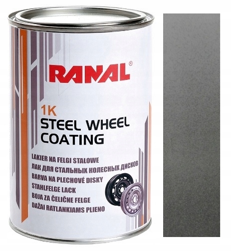 Gotowy Lakier na Felgi Stalowe Srebrny 800ml Drobne Ziarno 1K Ranal 096