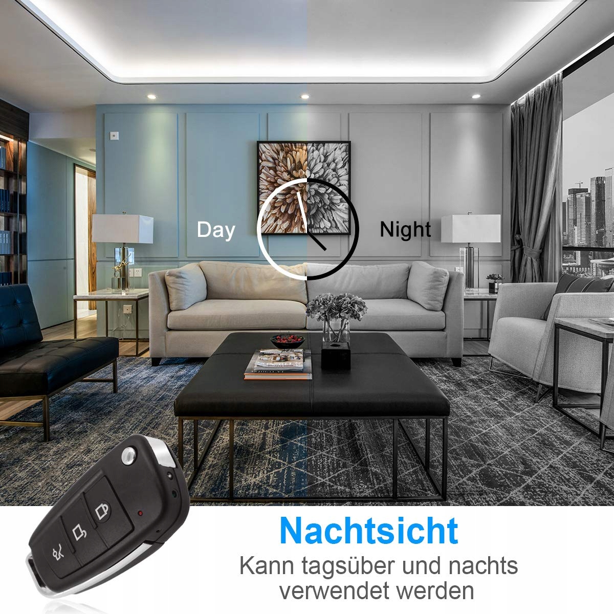 KAMREA HD 1080P Mini Ukryta Kamera Niania z Detekcją Ruchu i Noktowizją — miniatura 3