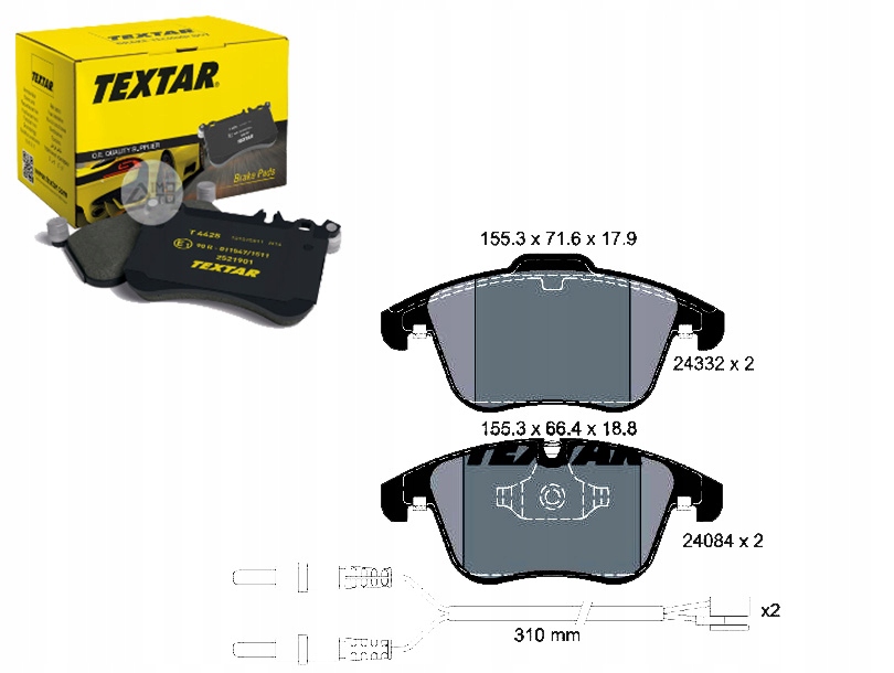 Brzdové Destičky Citroen Přední C5 407 Textar Asistent Kolize #34