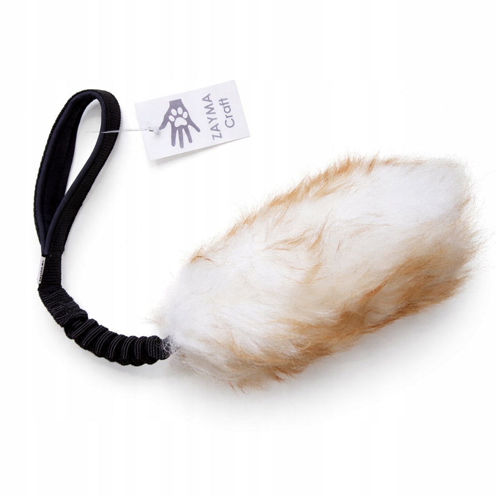 Levně Přetahovadlo pro psa z ovčí kožešiny Zayma s tlumičem muflon barva: černá